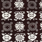 Antique Japanese Katagami Kimono Paper Stencil Katazome Flowers Shippo 4Y609