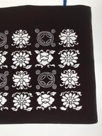 Antique Japanese Katagami Kimono Paper Stencil Katazome Flowers Shippo 4Y610