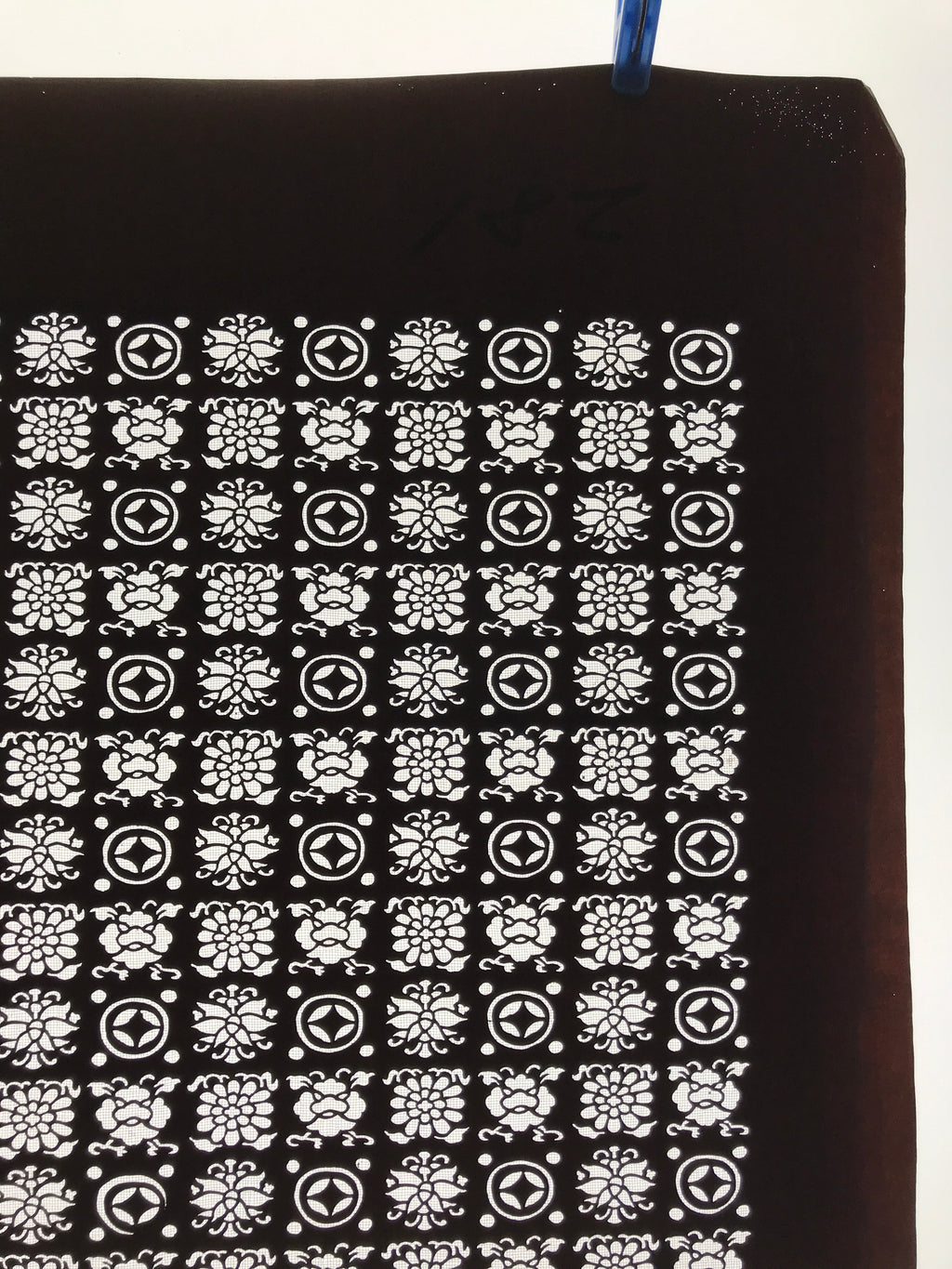 Antique Japanese Katagami Kimono Paper Stencil Katazome Flowers Shippo 4Y619