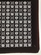 Antique Japanese Katagami Kimono Paper Stencil Katazome Flowers Shippo 4Y619