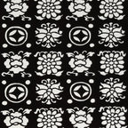 Antique Japanese Katagami Kimono Paper Stencil Katazome Flowers Shippo 4Y619