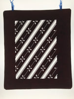 Antique Japanese Katagami Kimono Paper Stencil Katazome Flowers Stripes 4Y611