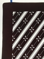 Antique Japanese Katagami Kimono Paper Stencil Katazome Flowers Stripes 4Y611