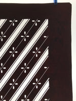 Antique Japanese Katagami Kimono Paper Stencil Katazome Flowers Stripes 4Y611