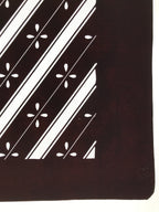 Antique Japanese Katagami Kimono Paper Stencil Katazome Flowers Stripes 4Y611