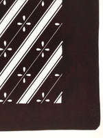 Antique Japanese Katagami Kimono Paper Stencil Katazome Flowers Stripes 4Y611