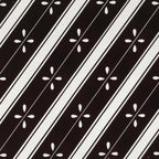 Antique Japanese Katagami Kimono Paper Stencil Katazome Flowers Stripes 4Y611