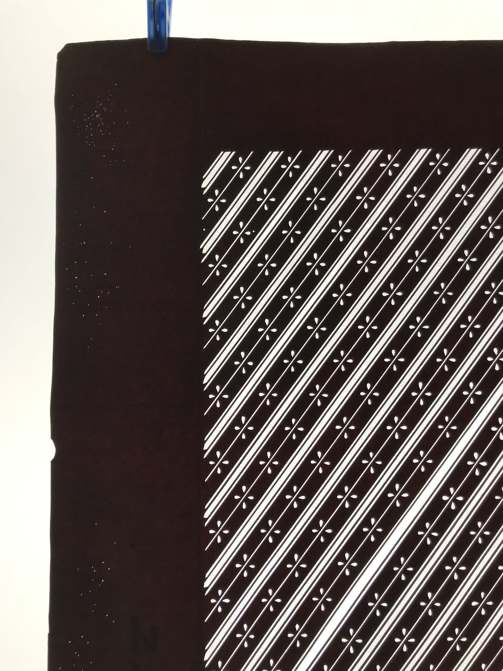 Antique Japanese Katagami Kimono Paper Stencil Katazome Flowers Stripes 4Y616