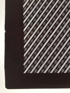 Antique Japanese Katagami Kimono Paper Stencil Katazome Flowers Stripes 4Y616