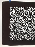 Antique Japanese Katagami Kimono Paper Stencil Katazome Flowers Vines 4Y576