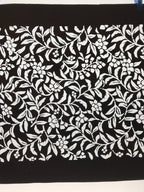 Antique Japanese Katagami Kimono Paper Stencil Katazome Flowers Vines 4Y576