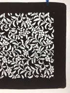 Antique Japanese Katagami Kimono Paper Stencil Katazome Flowers Vines 4Y576