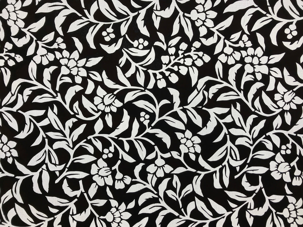 Antique Japanese Katagami Kimono Paper Stencil Katazome Flowers Vines 4Y576