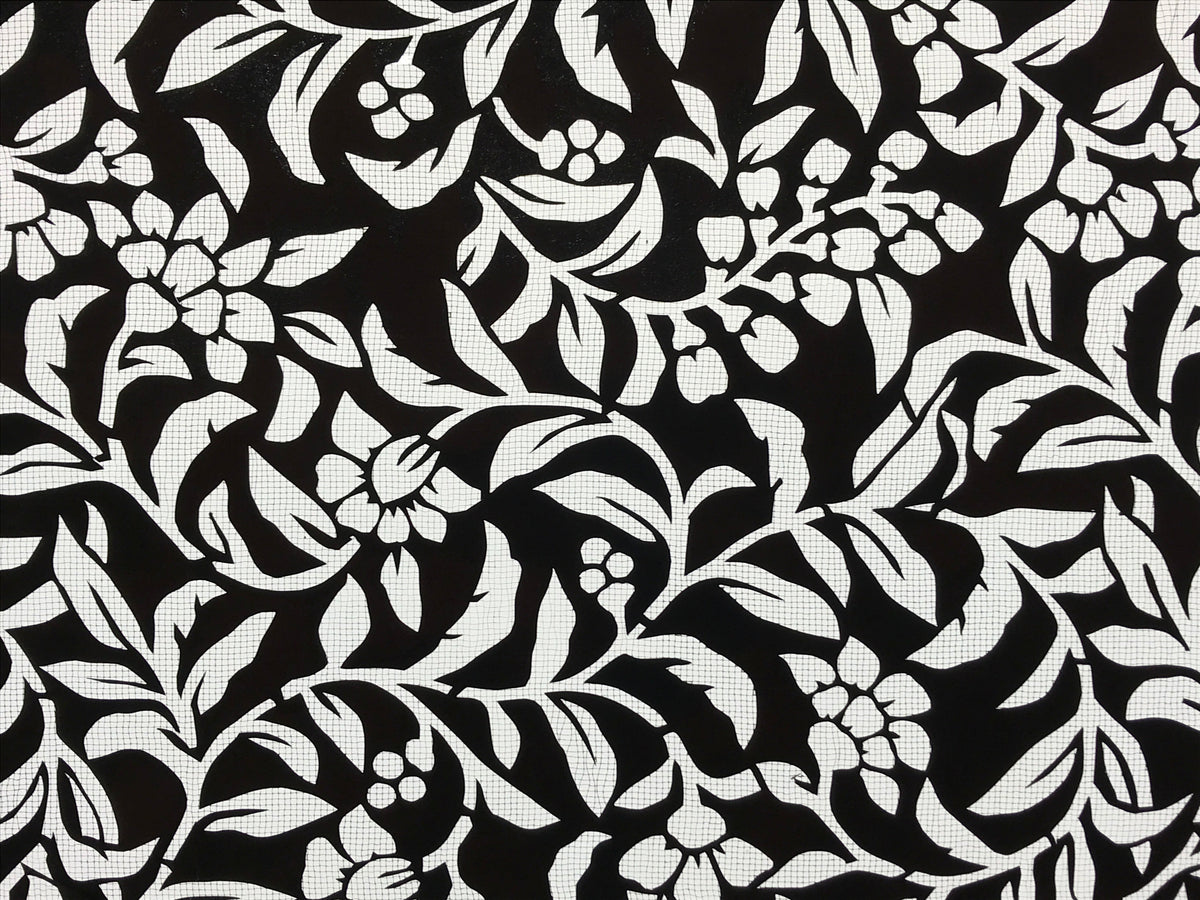 Antique Japanese Katagami Kimono Paper Stencil Katazome Flowers Vines 4Y576
