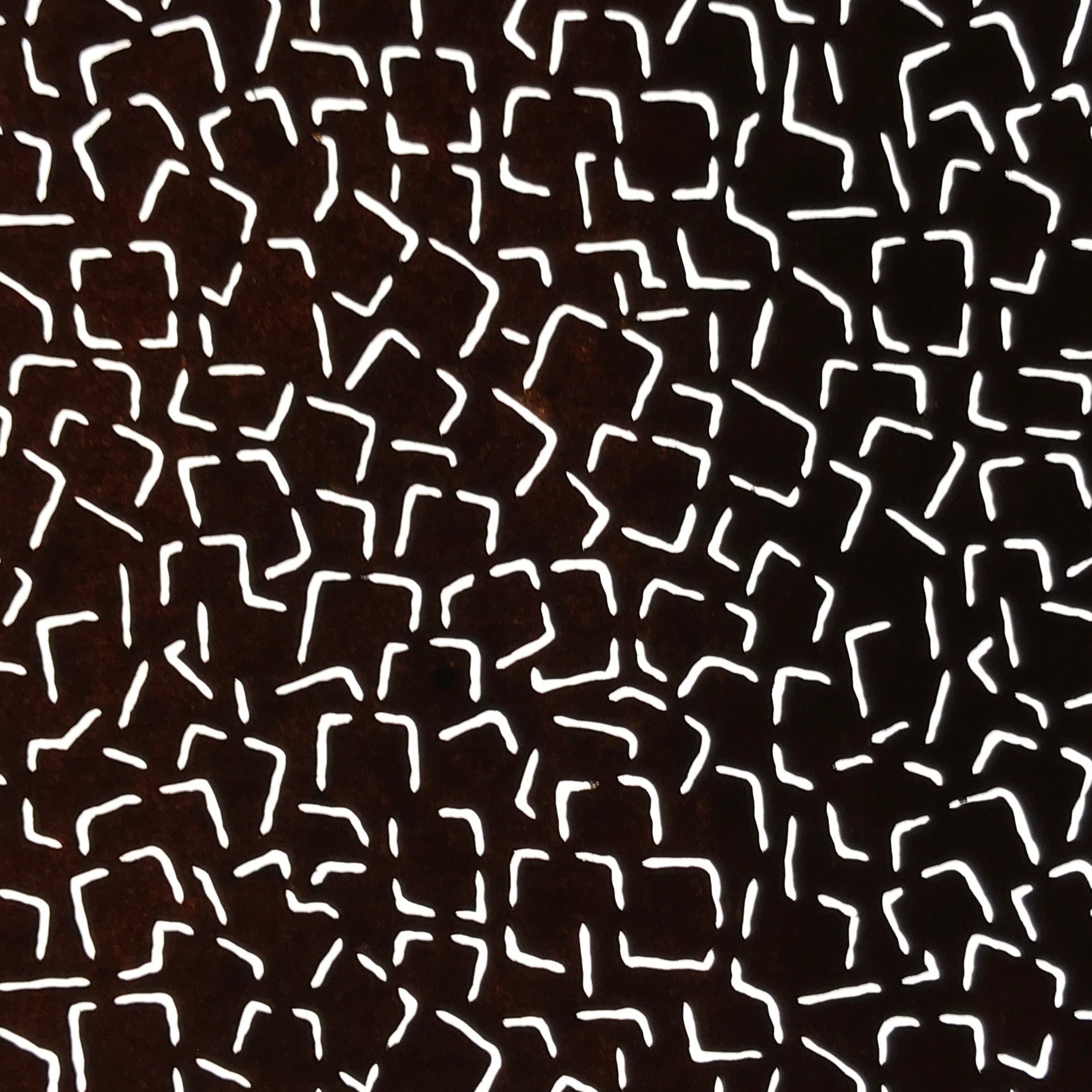 Antique Japanese Katagami Kimono Paper Stencil Katazome Geometric Squares 4Y626