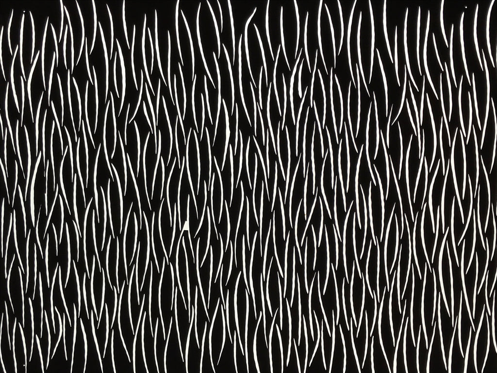Antique Japanese Katagami Kimono Paper Stencil Katazome Grass Plant Design 4Y658