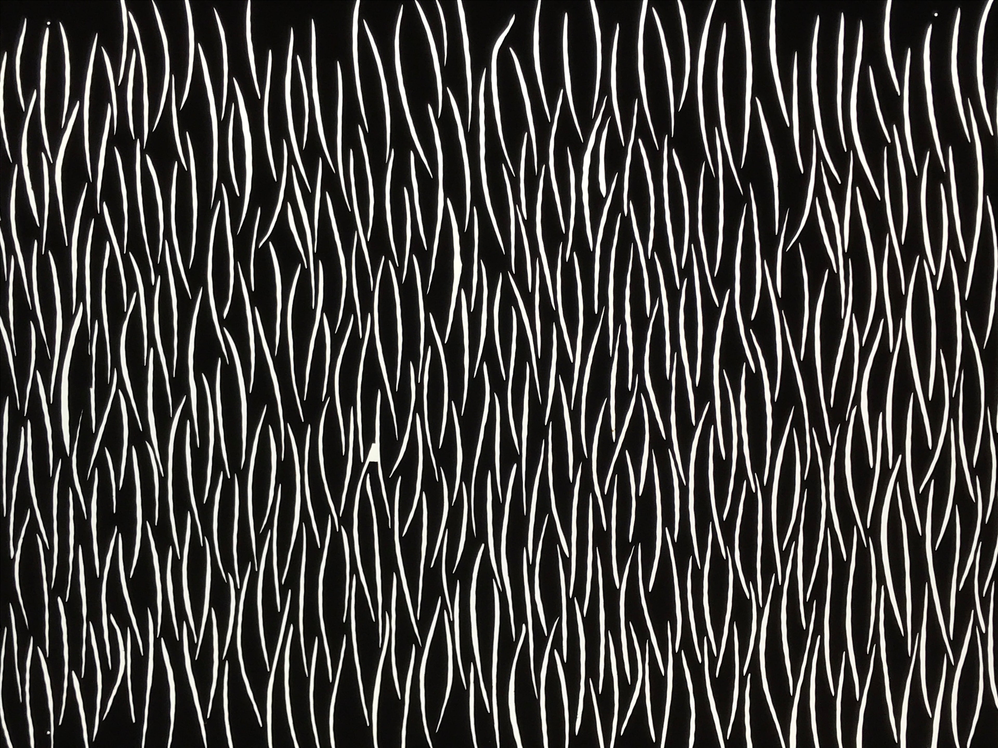 Antique Japanese Katagami Kimono Paper Stencil Katazome Grass Plant Design 4Y658