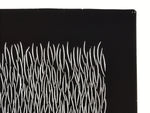 Antique Japanese Katagami Kimono Paper Stencil Katazome Grass Plant Design 4Y658