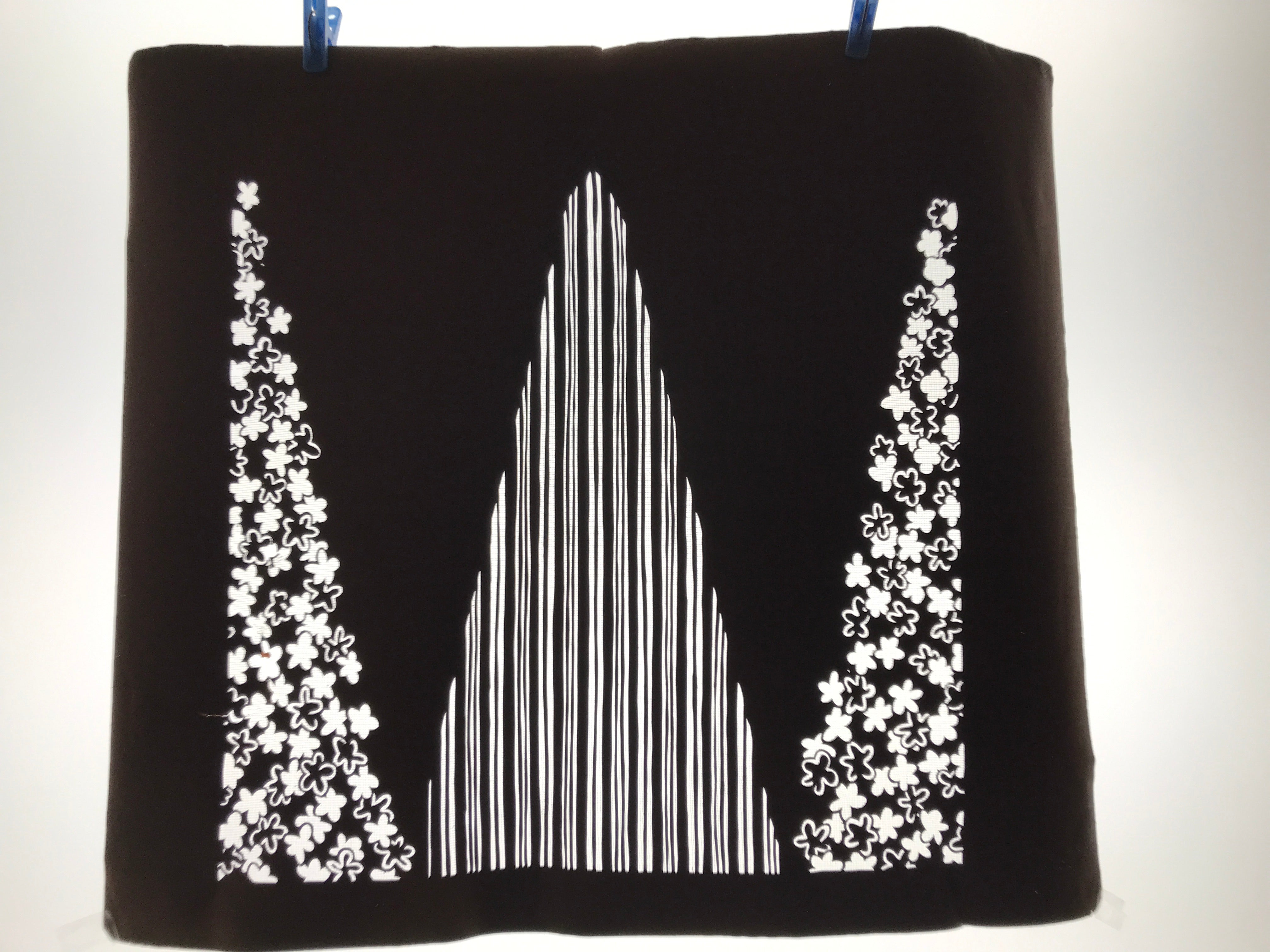 Antique Japanese Katagami Kimono Paper Stencil Katazome Grass Small Flower 4Y643