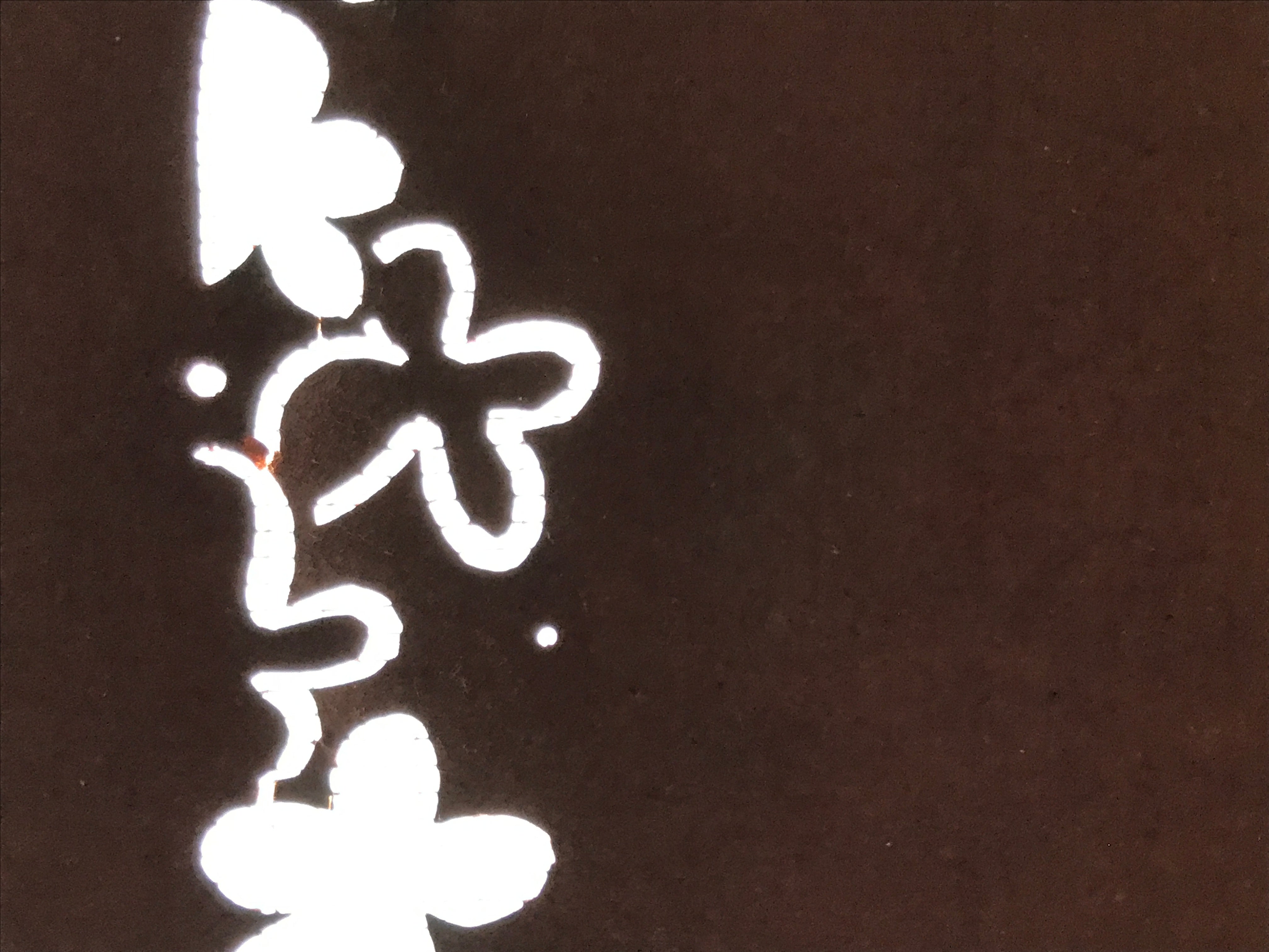 Antique Japanese Katagami Kimono Paper Stencil Katazome Grass Small Flower 4Y643