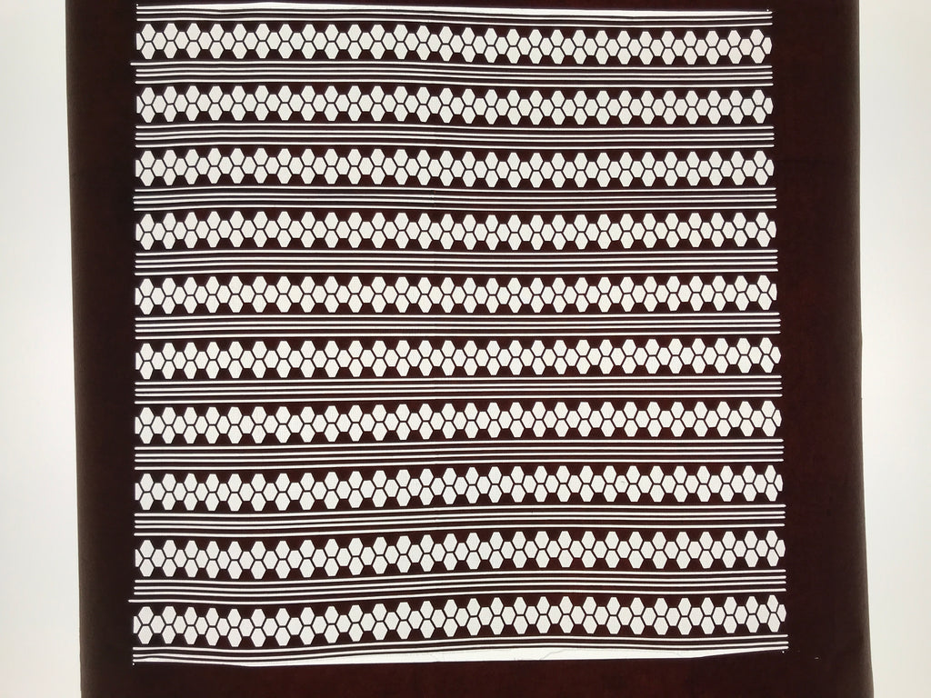 Antique Japanese Katagami Kimono Paper Stencil Katazome Hexagon Kikko Line 4Y630