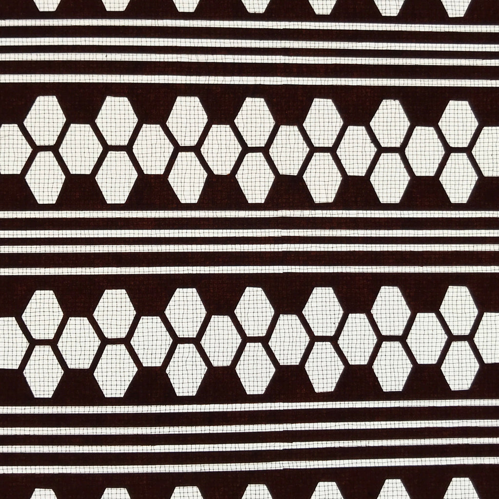 Antique Japanese Katagami Kimono Paper Stencil Katazome Hexagon Kikko Line 4Y630