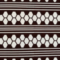 Antique Japanese Katagami Kimono Paper Stencil Katazome Hexagon Kikko Line 4Y630