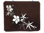 Antique Japanese Katagami Kimono Paper Stencil Katazome Hibiscus Flowers 4Y571