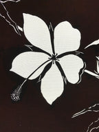 Antique Japanese Katagami Kimono Paper Stencil Katazome Hibiscus Flowers 4Y571
