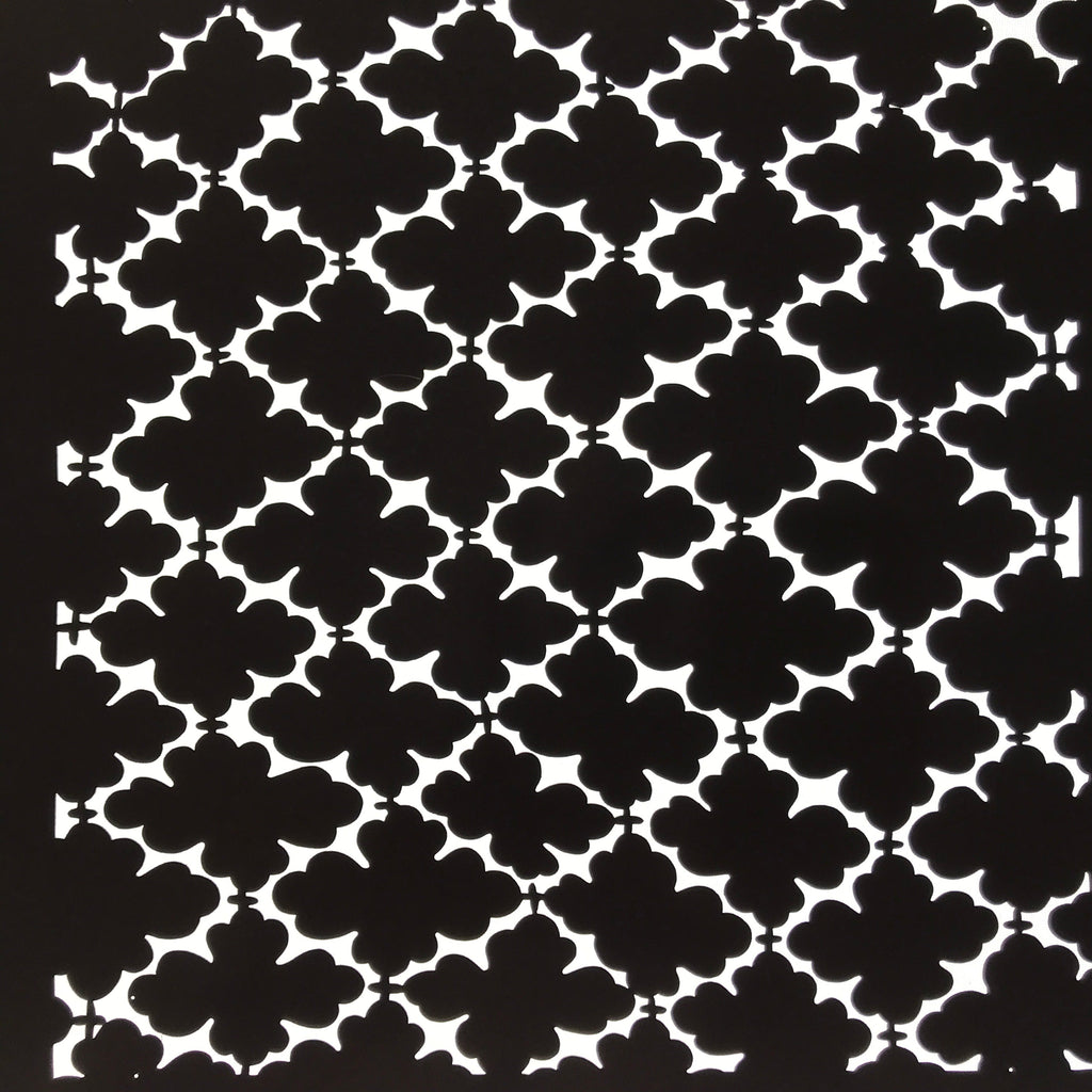 Antique Japanese Katagami Kimono Paper Stencil Katazome Hishi Diamond 4Y601