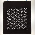 Antique Japanese Katagami Kimono Paper Stencil Katazome Hishi Diamond 4Y601