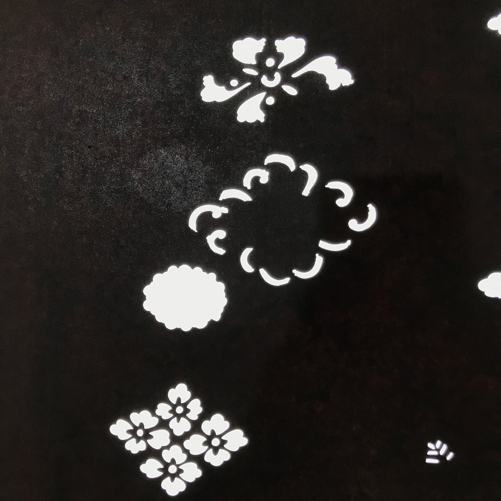 Antique Japanese Katagami Kimono Paper Stencil Katazome Hishi Diamond 4Y602