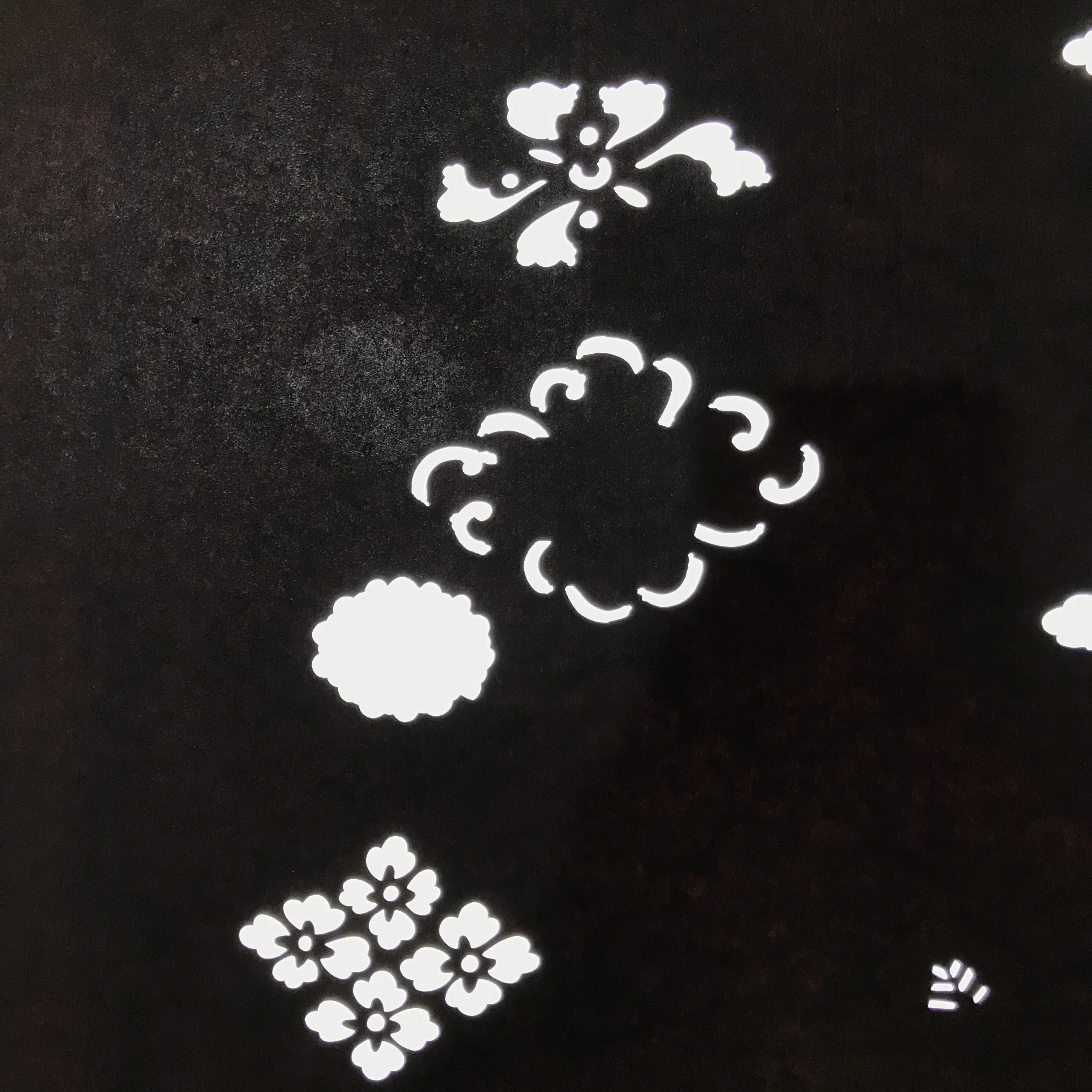 Antique Japanese Katagami Kimono Paper Stencil Katazome Hishi Diamond 4Y602
