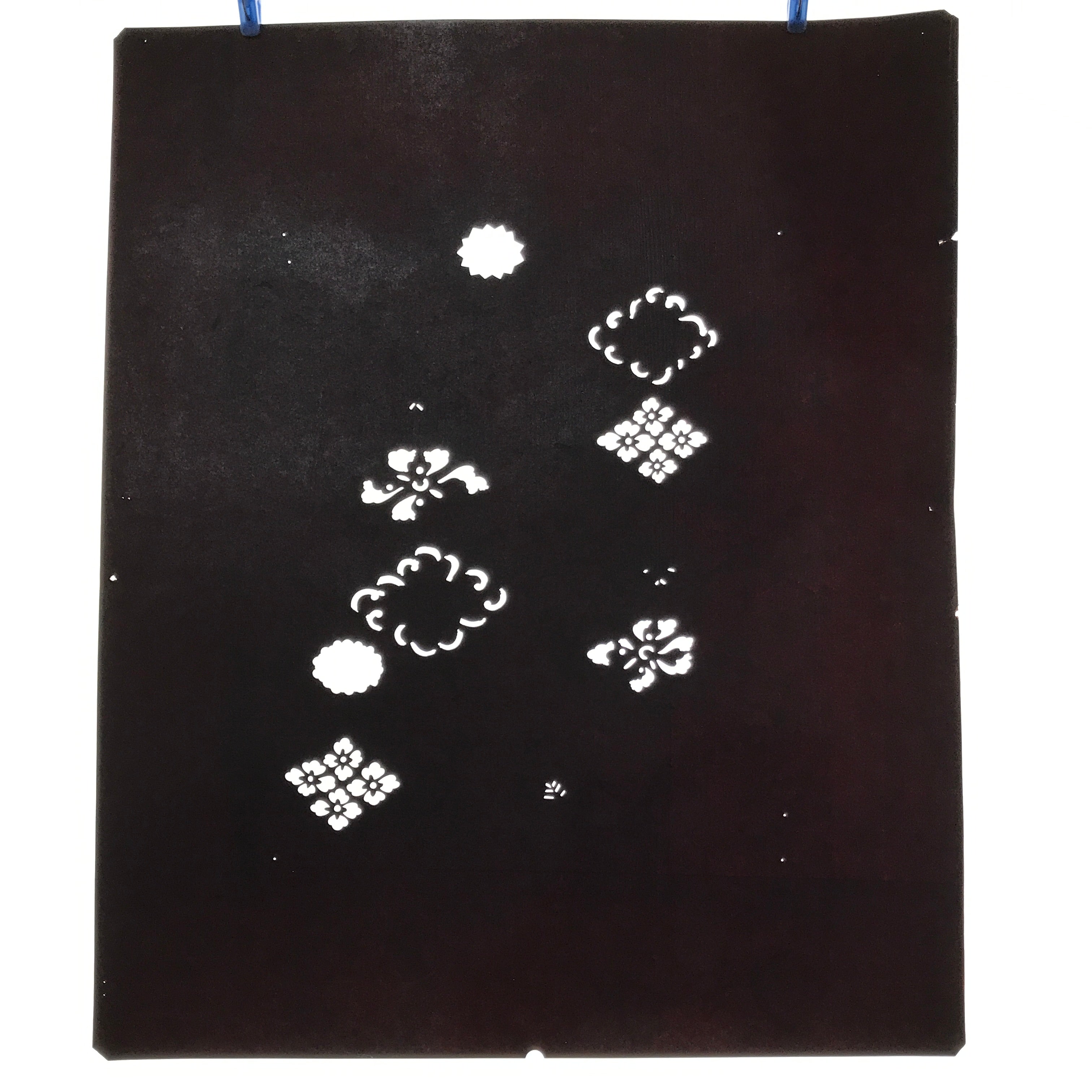 Antique Japanese Katagami Kimono Paper Stencil Katazome Hishi Diamond 4Y602