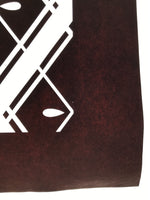 Antique Japanese Katagami Kimono Paper Stencil Katazome Hishi Flowers 4Y614