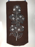 Antique Japanese Katagami Kimono Paper Stencil Katazome Hydrangea Ajisai 4Y524