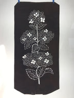 Antique Japanese Katagami Kimono Paper Stencil Katazome Hydrangea Ajisai 4Y524
