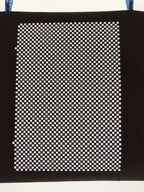 Antique Japanese Katagami Kimono Paper Stencil Katazome Ichimatsu Check 4Y605