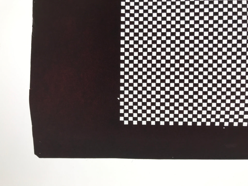 Antique Japanese Katagami Kimono Paper Stencil Katazome Ichimatsu Check 4Y631