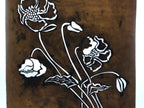 Antique Japanese Katagami Kimono Paper Stencil Katazome Keshi Poppy 4Y550
