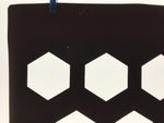 Antique Japanese Katagami Kimono Paper Stencil Katazome Kikko Hexagons 4Y647