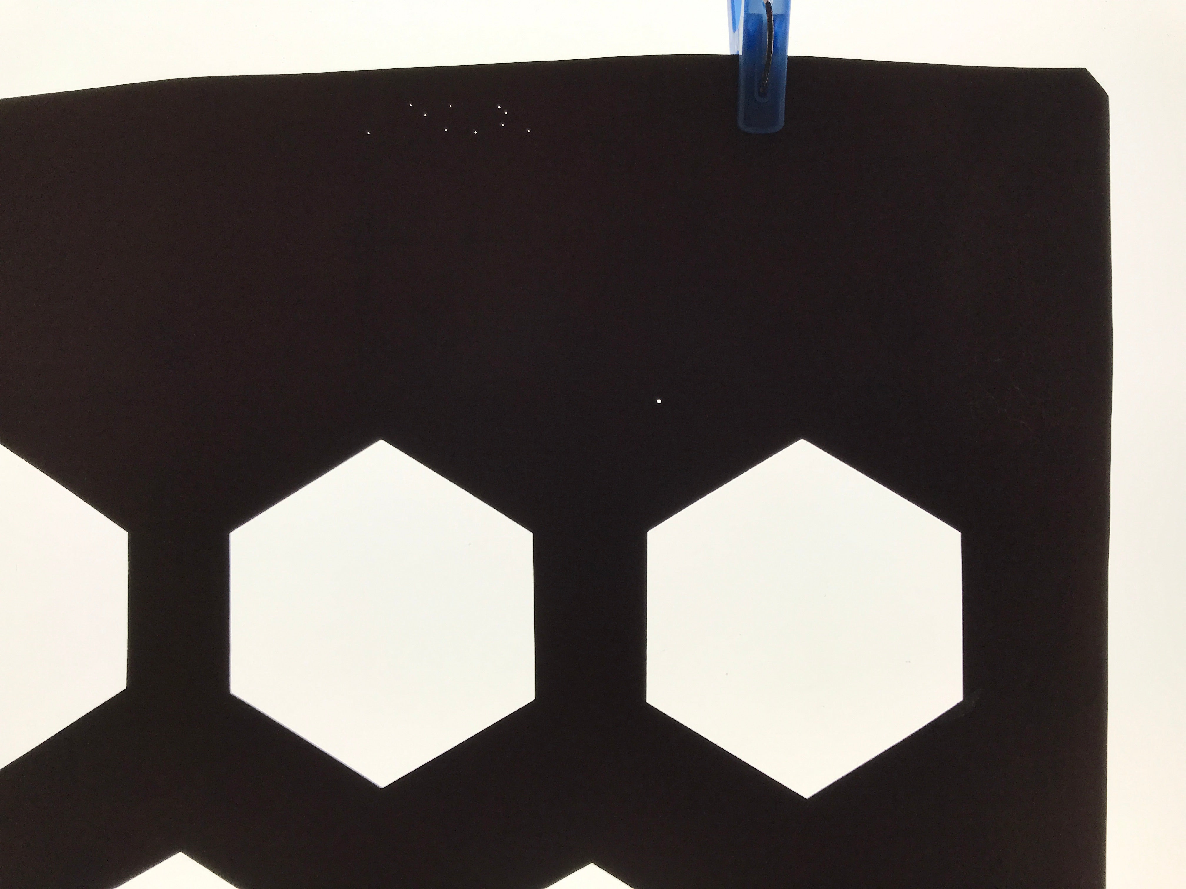 Antique Japanese Katagami Kimono Paper Stencil Katazome Kikko Hexagons 4Y647