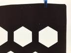 Antique Japanese Katagami Kimono Paper Stencil Katazome Kikko Hexagons 4Y647