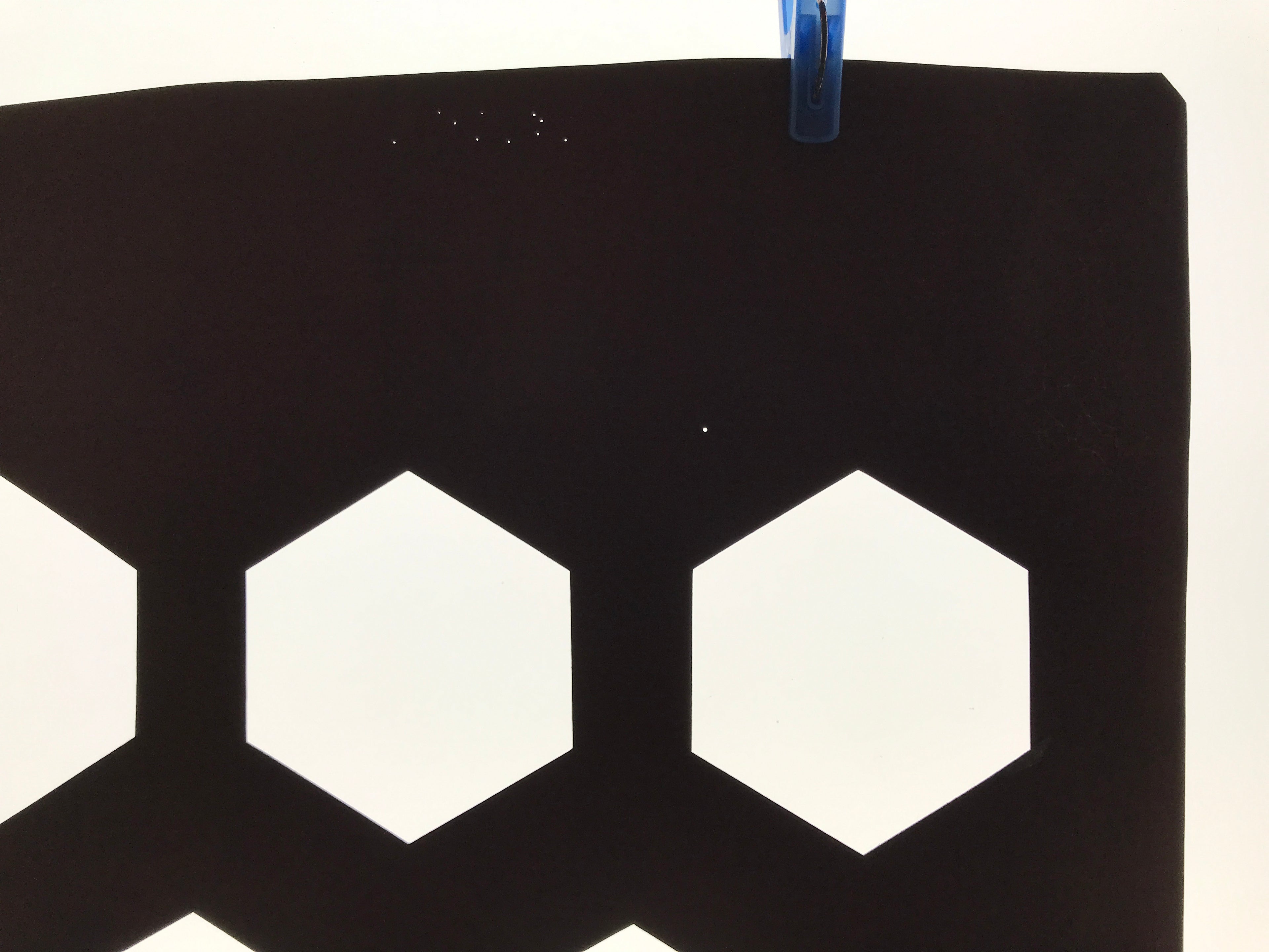 Antique Japanese Katagami Kimono Paper Stencil Katazome Kikko Hexagons 4Y647
