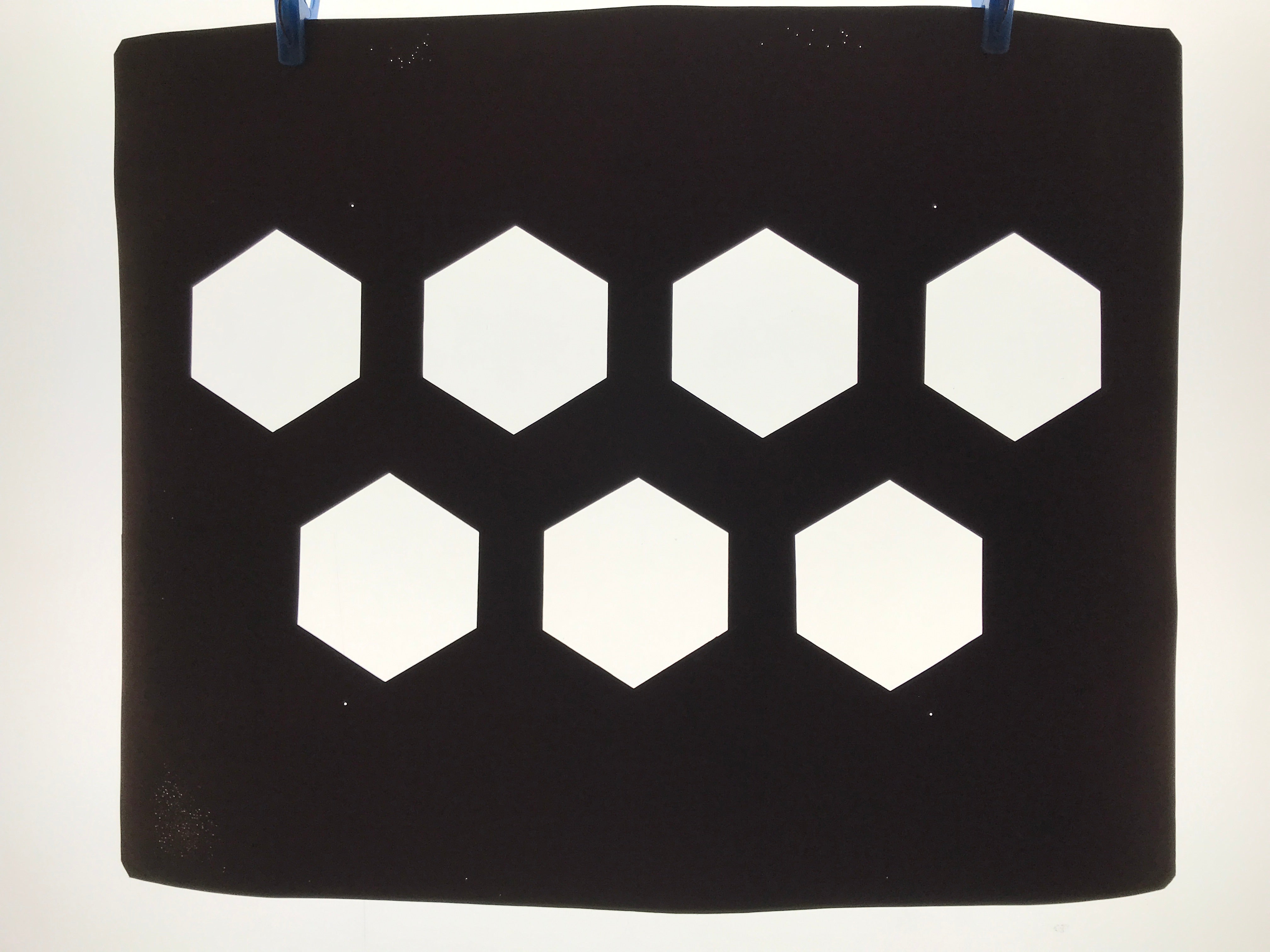 Antique Japanese Katagami Kimono Paper Stencil Katazome Kikko Hexagons 4Y647