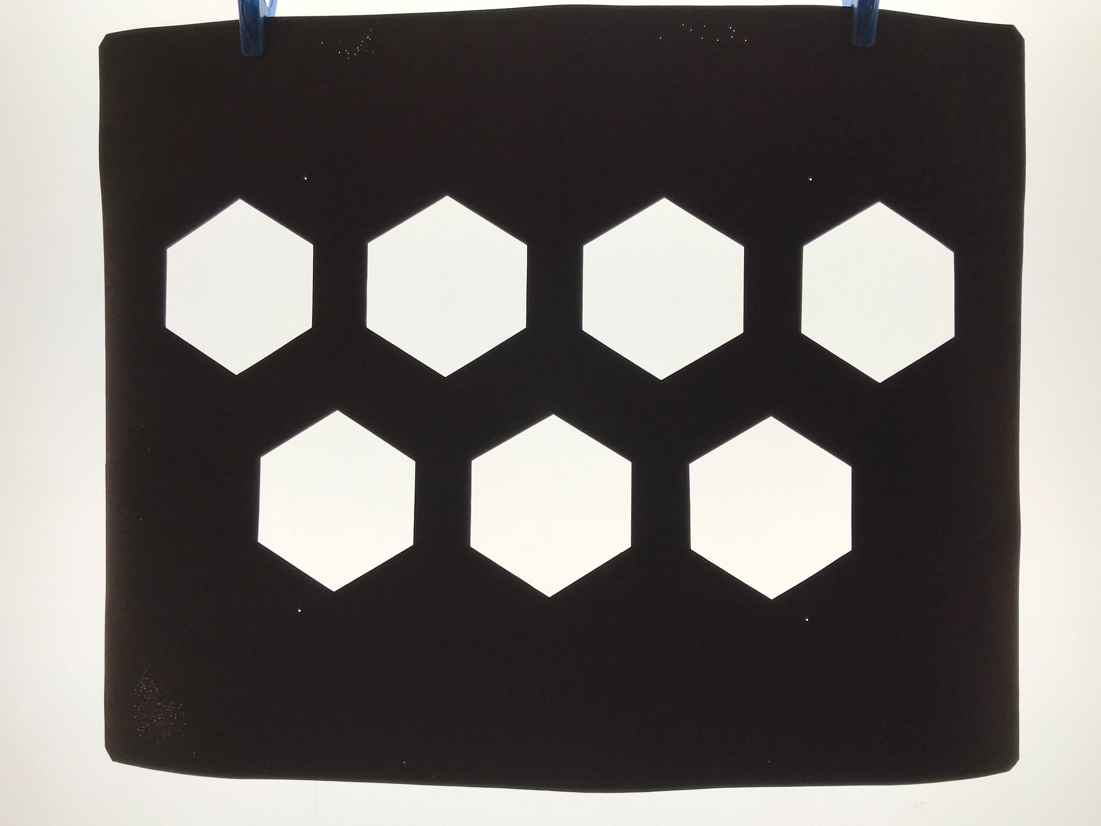Antique Japanese Katagami Kimono Paper Stencil Katazome Kikko Hexagons 4Y647