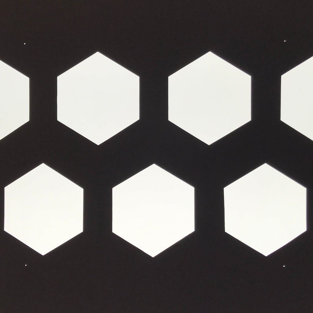 Antique Japanese Katagami Kimono Paper Stencil Katazome Kikko Hexagons 4Y647