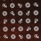 Antique Japanese Katagami Kimono Paper Stencil Katazome Kotobuki Flowers 4Y620
