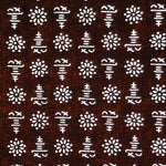 Antique Japanese Katagami Kimono Paper Stencil Katazome Kotobuki Flowers 4Y621