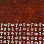 Antique Japanese Katagami Kimono Paper Stencil Katazome Kotobuki Flowers 4Y621